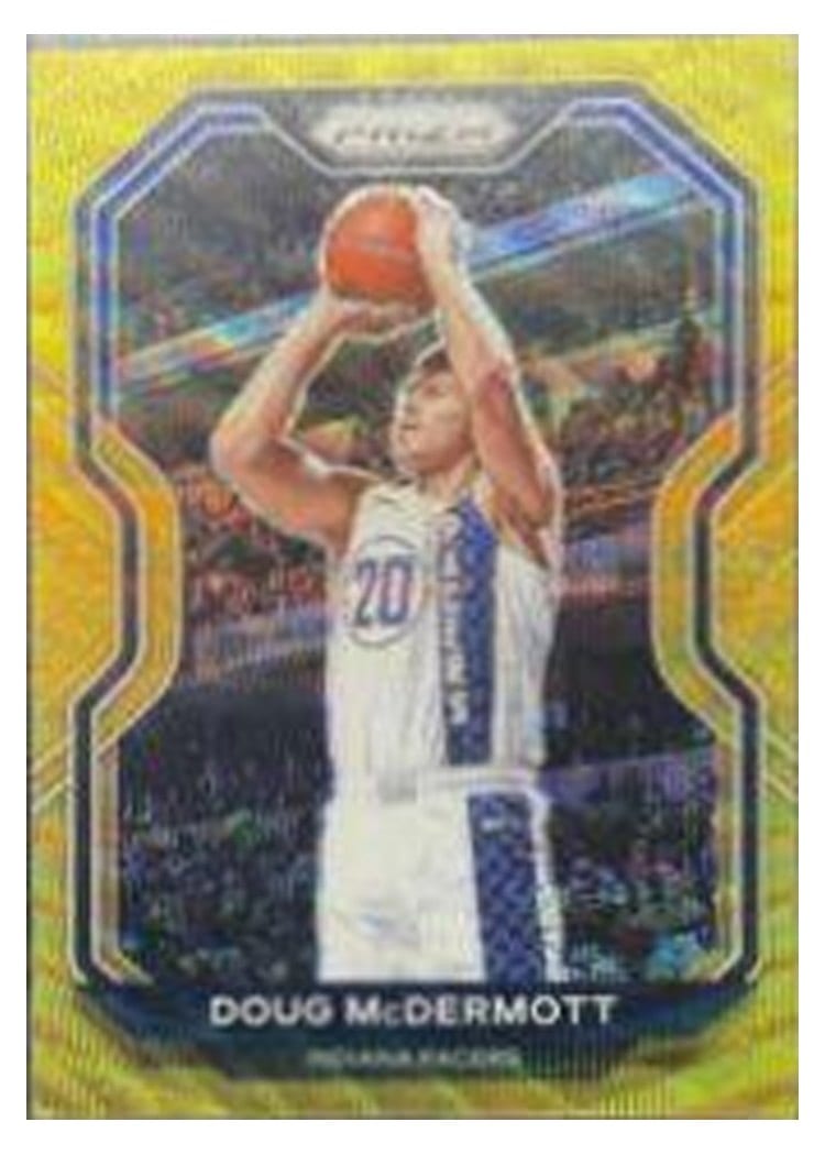 2020-21 Panini Prizm Base Set Doug McDermott Gold Wave Prizm #43 card