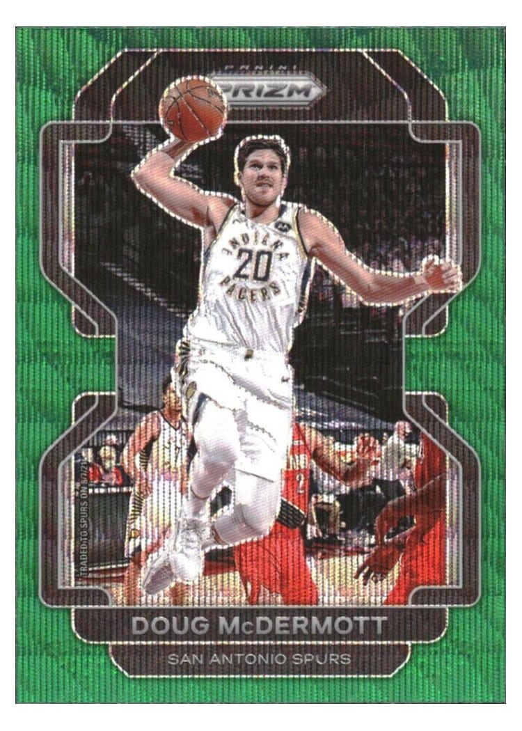 2021-22 Panini Prizm Base Set Doug McDermott Green Wave #40 card