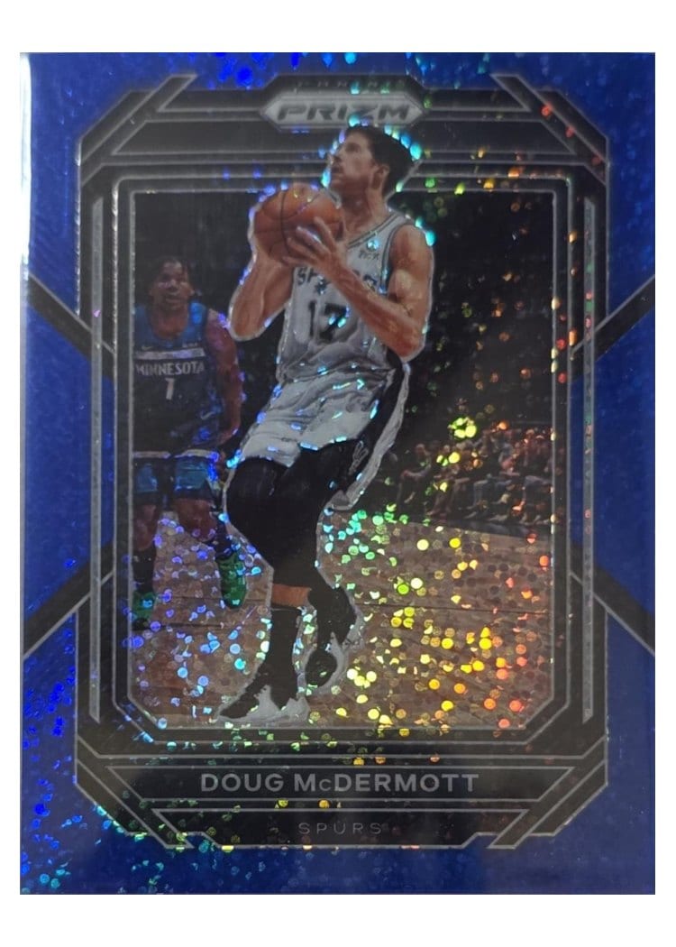 2022-23 Panini Prizm Base Set Doug McDermott Blue Sparkle Prizm #210 card
