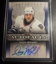2021-22 Upper Deck Artifacts Autograph Facts Doug Weight #AF-DW card