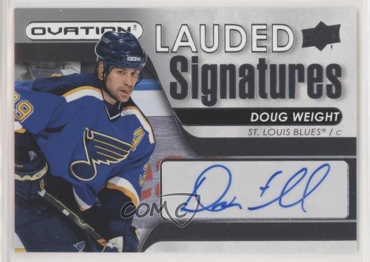 2021-22 Upper Deck Ovation Lauded Signatures Doug Weight #LS-DW card