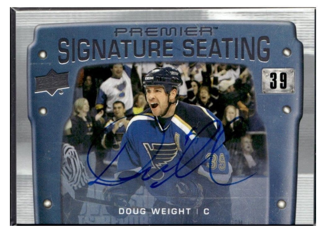2021-22 Upper Deck Premier Premier Signature Seats Doug Weight #PSS-DW card