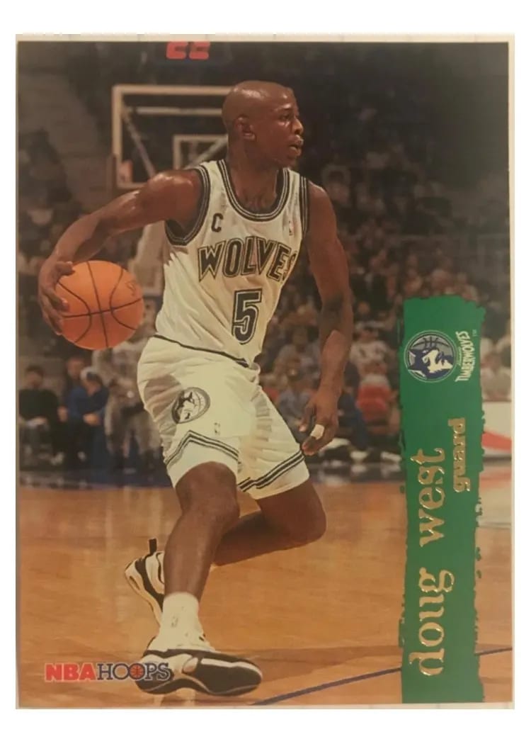 1995 Hoops Doug West #100 card