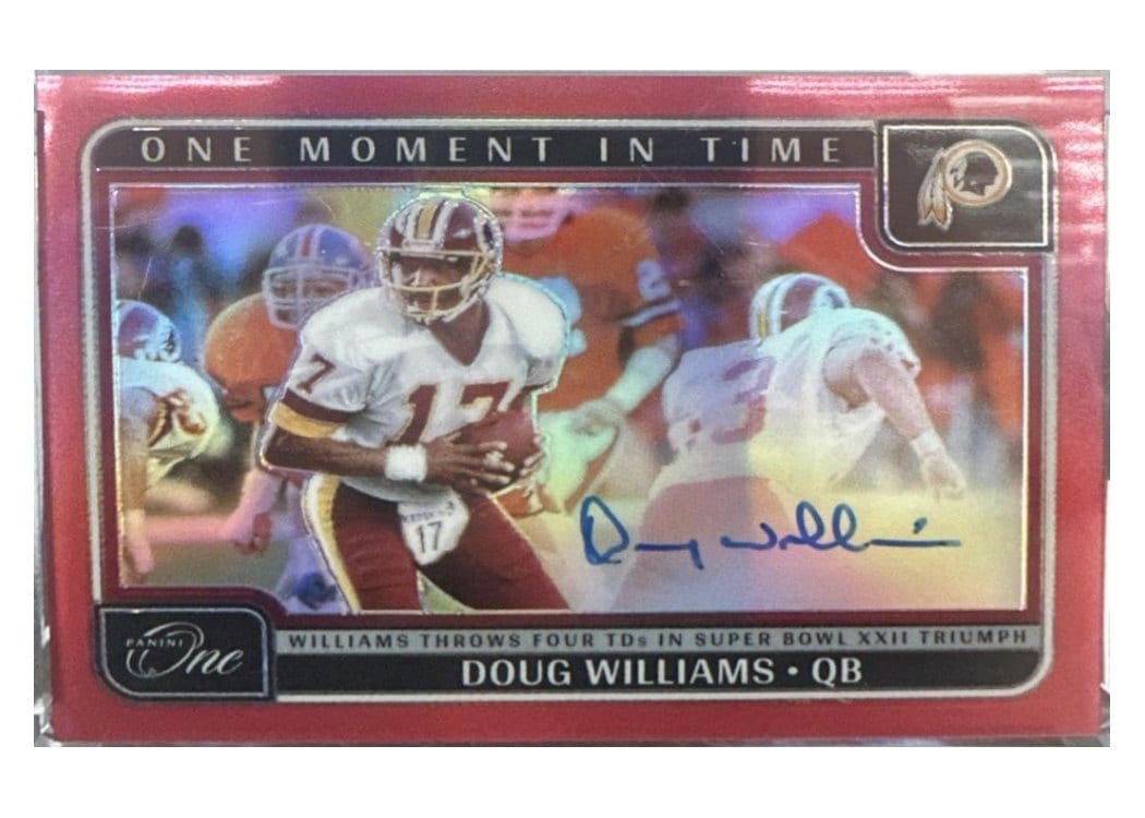 2024 Panini One One Moment in Time Autographs Doug Williams #390 card