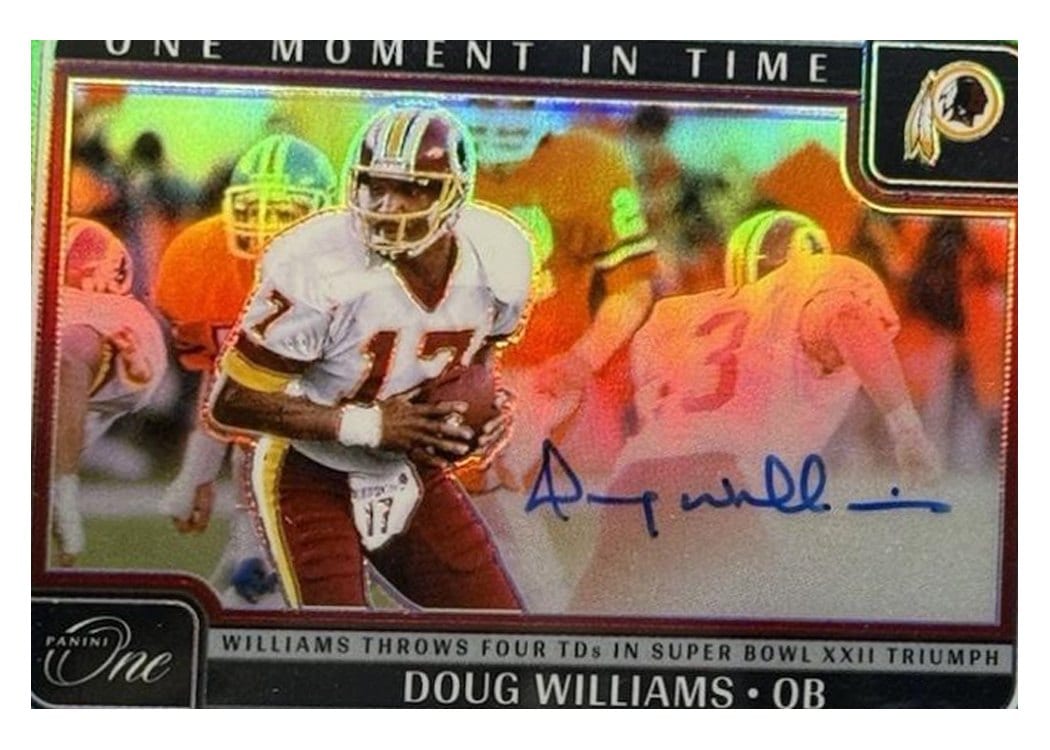 2024 Panini One One Moment in Time Autographs Doug Williams #390 card