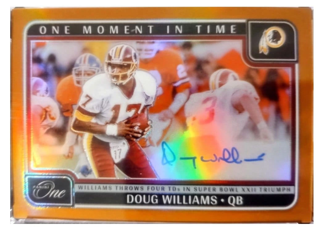 2024 Panini One One Moment in Time Autographs Doug Williams #390 card