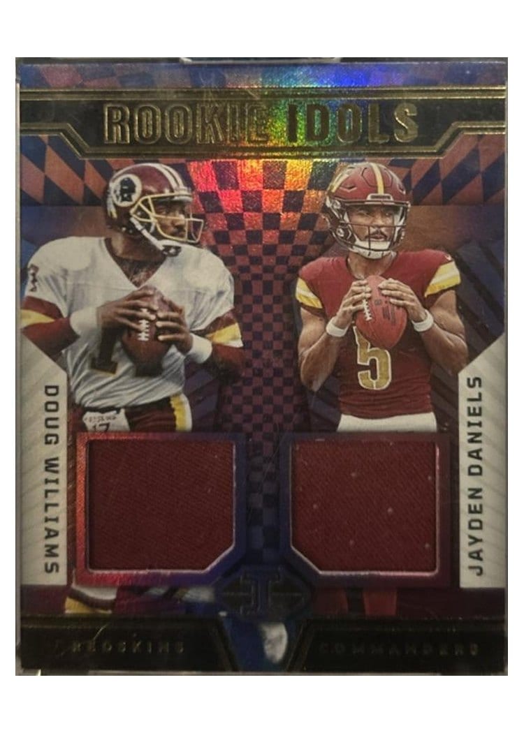 2024 Panini Illusions Rookie Idols Dual Memorabilia Doug Williams/Jayden Daniels #2 card