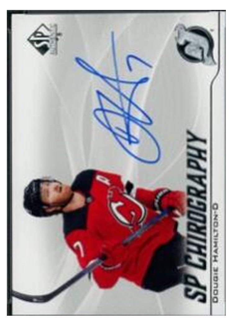 2021-22 SP Authentic Chirography Dougie Hamilton #C-DH card