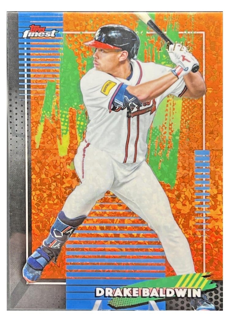 2026 Topps Finest Drake Baldwin Orange Mini Diamond Refractor #44 card