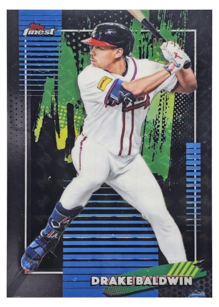 2026 Topps Finest Drake Baldwin Black Geometric Refractor #44 card