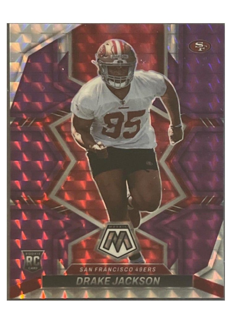 2022 Panini Mosaic Base Set Drake Jackson Purple #394 card