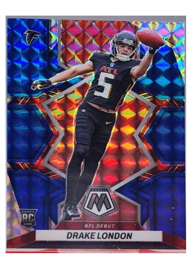 2022 Panini Mosaic Base Set Drake London Blue #275 card