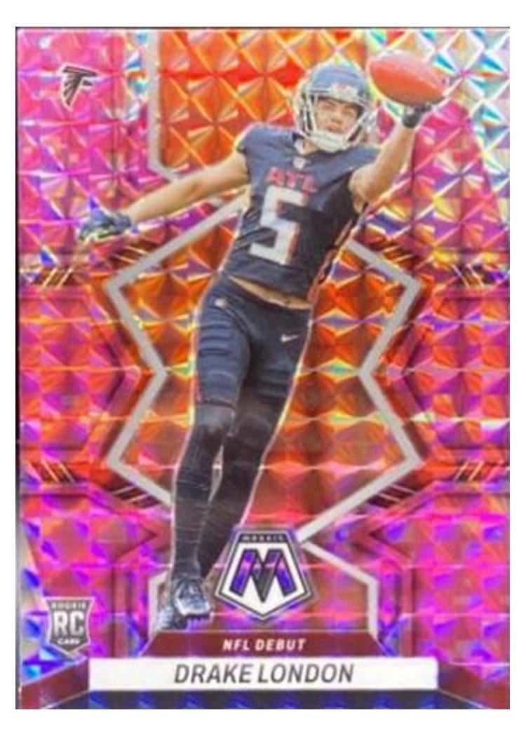 2022 Panini Mosaic Base Set Drake London Camo Pink #275 card