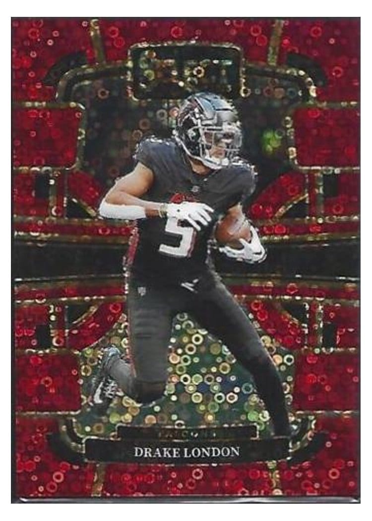 2023 Panini Select Base Set Drake London Disco Red Prizm #6 card