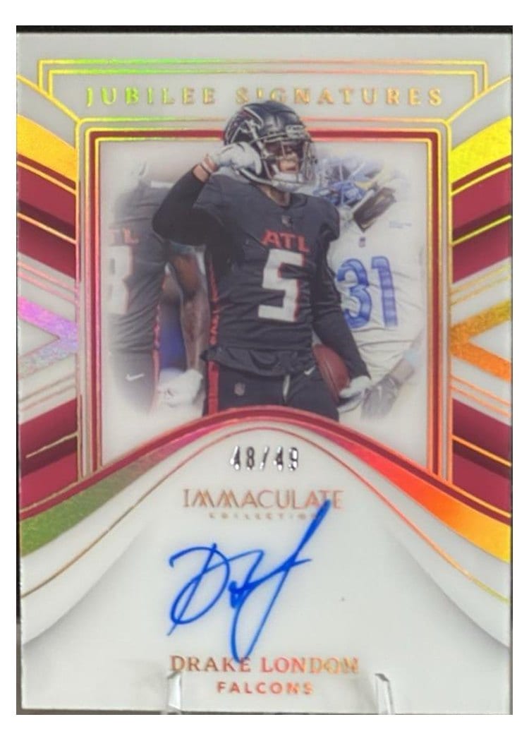 2024 Panini Immaculate Collection Jubilee Signatures Drake London #8 card