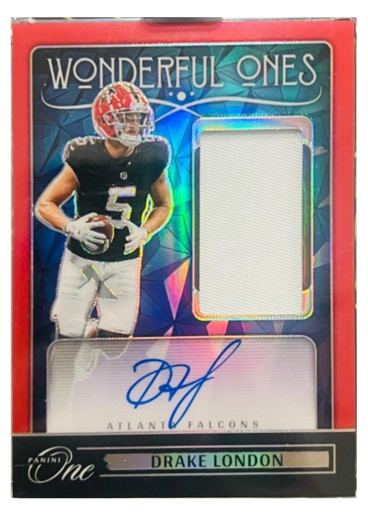 2024 Panini One Wonderful Ones Autographs Drake London #376 card