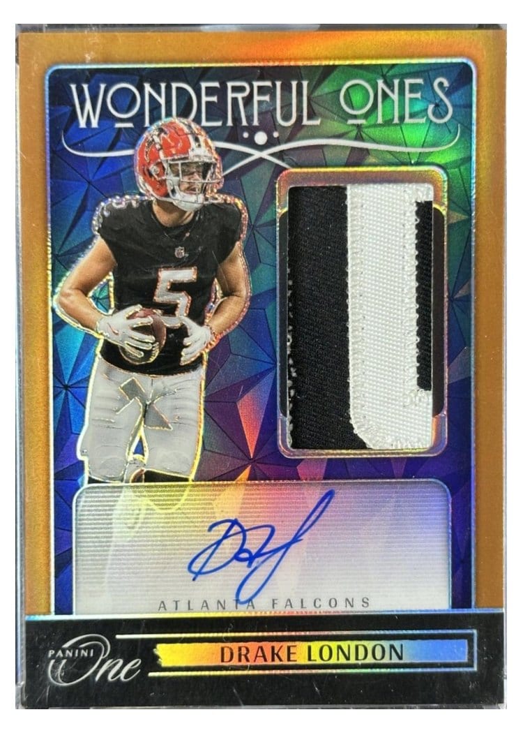 2024 Panini One Wonderful Ones Autographs Drake London Bronze Wonderful Ones Autograph #376 card
