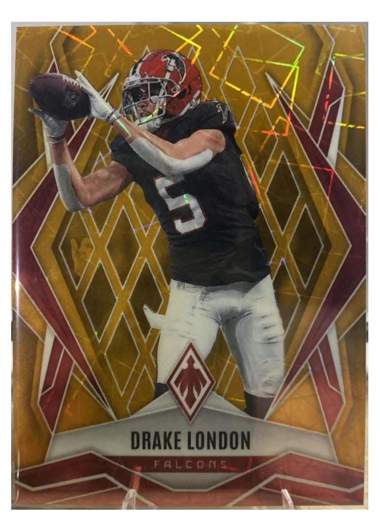 2025 Panini Phoenix Base Set Drake London Gold Lazer #126 card