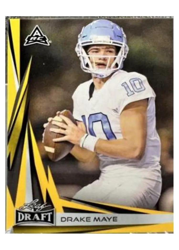 2023 Leaf Draft V2 Drake Maye Gold #B2-4 card