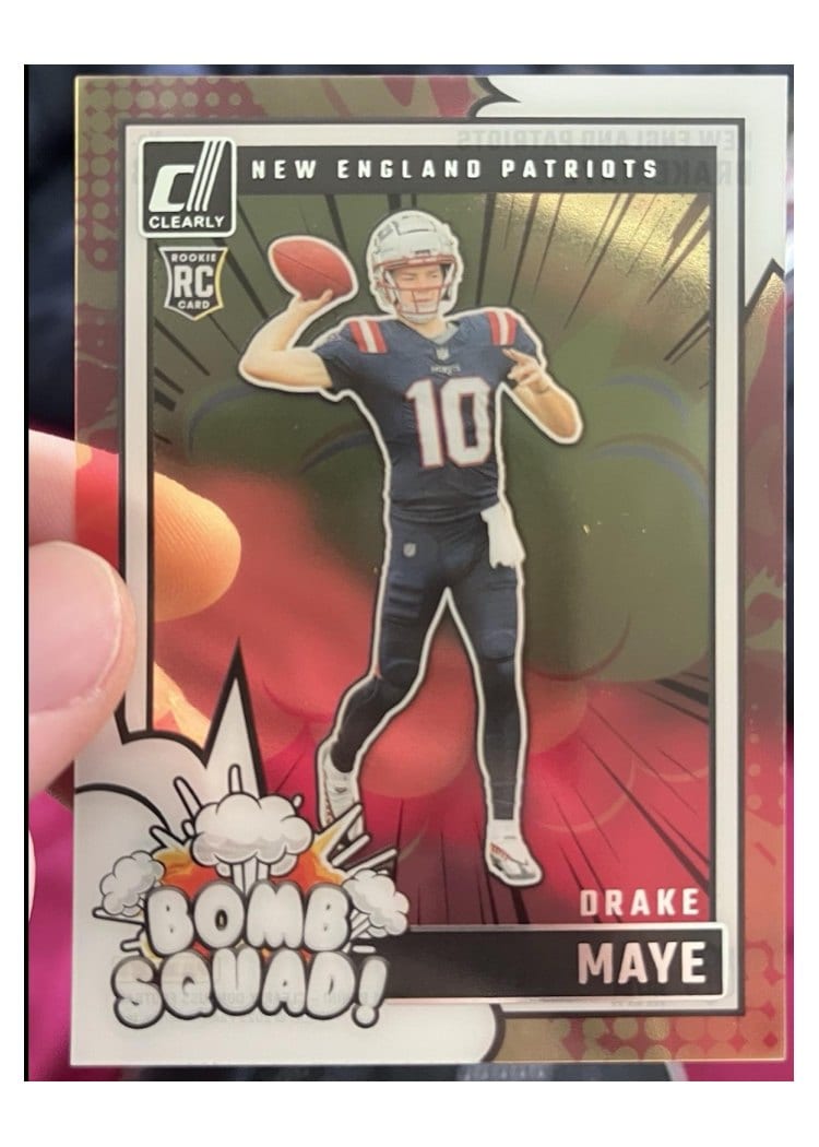 2024 Clearly Donruss Bomb Squad Drake Maye #3 card