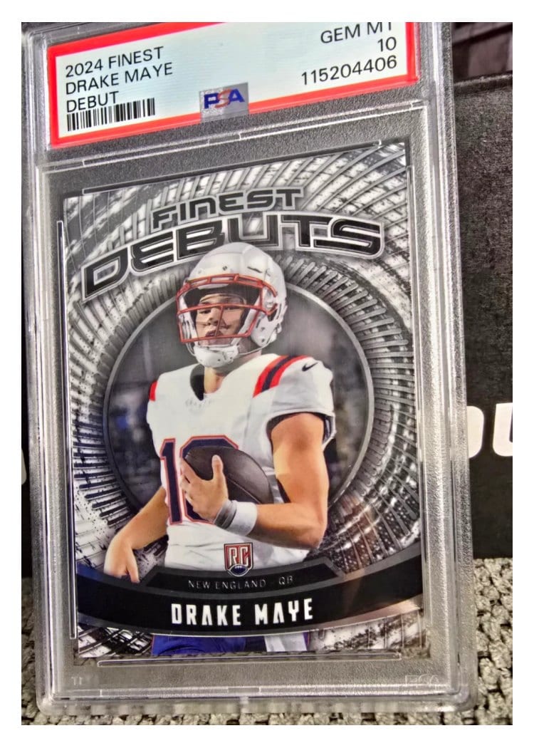 2024 Finest Finest Debuts Drake Maye #D-3 card