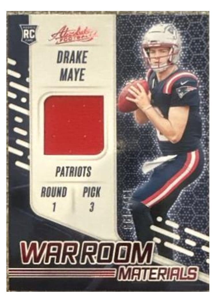2024 Panini Absolute War Room Materials Drake Maye #WRM-DME card