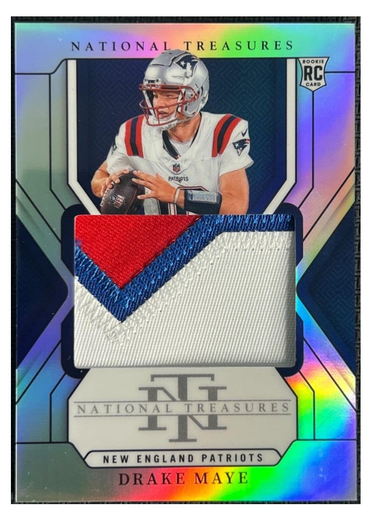 2024 Panini National Treasures Base Set Drake Maye #208 card