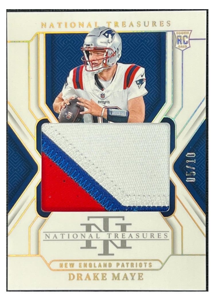 2024 Panini National Treasures Base Set Drake Maye #208 card