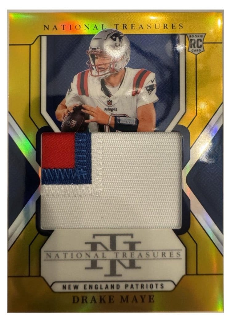 2024 Panini National Treasures Base Set Drake Maye #208 card