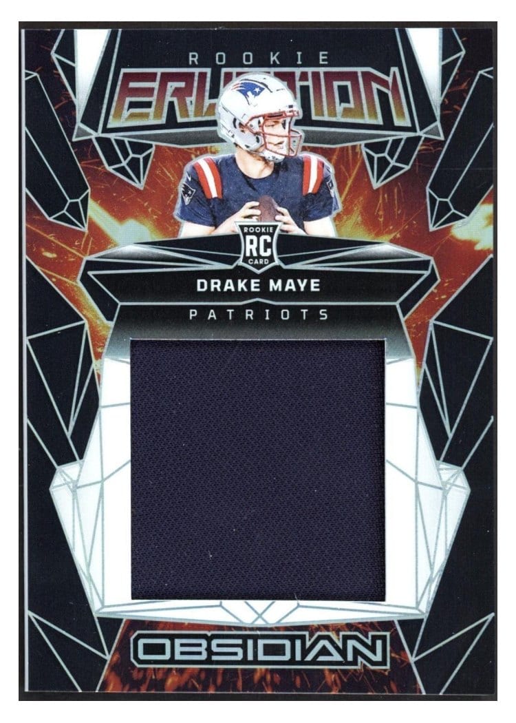 2024 Panini Obsidian Rookie Eruption Materials Drake Maye #14 card