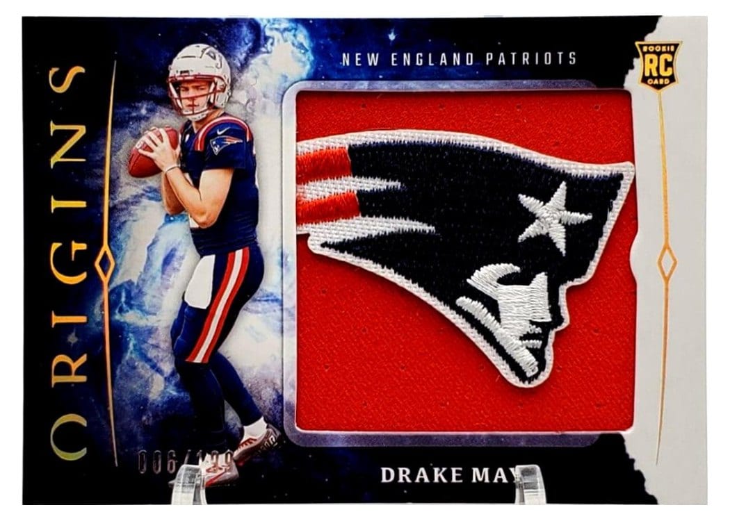 Drake Maye 2024 Panini Origins Rookie Jumbo Jerseys card