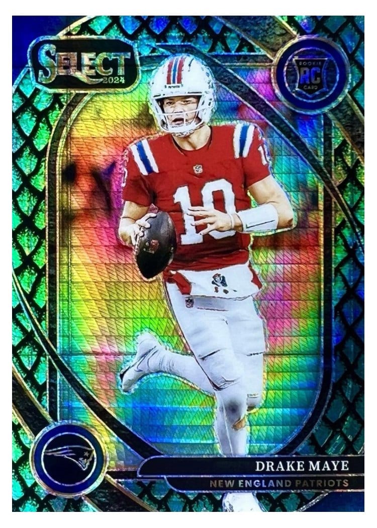 2024 Panini Select Drake Maye Dragon Scale Prizm #218 card