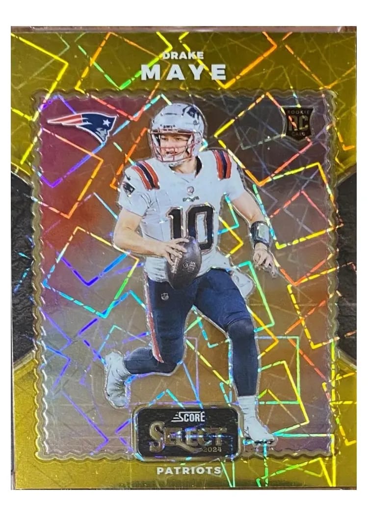 2024 Panini Select Score Select Throwback Drake Maye #22 card