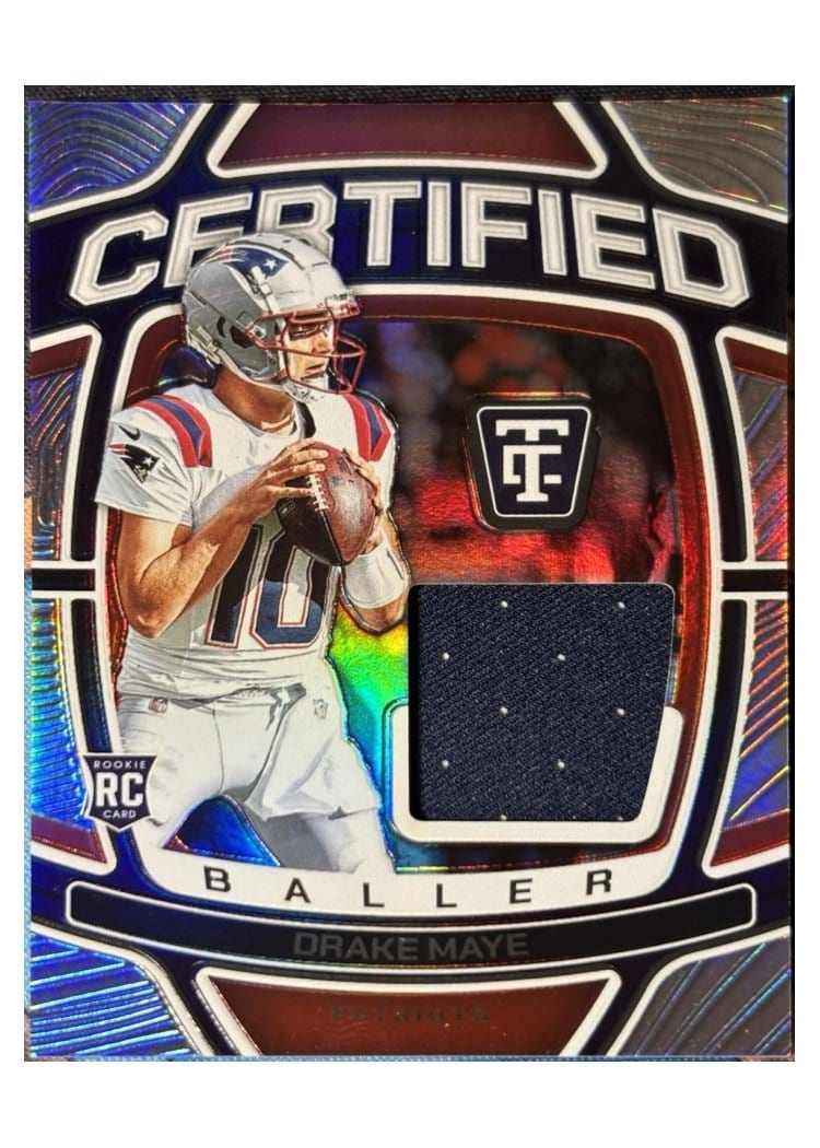 2024 Panini Totally Certified Certified Baller Drake Maye #5 card