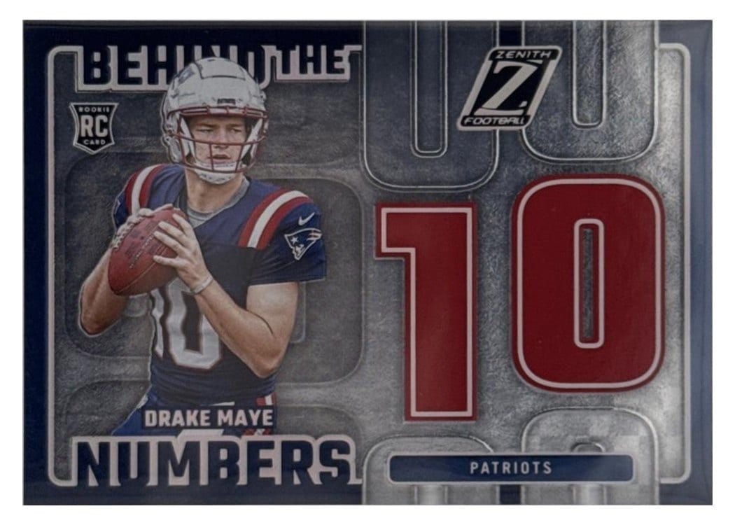 2024 Panini Zenith Behind The Numbers Drake Maye #2 card