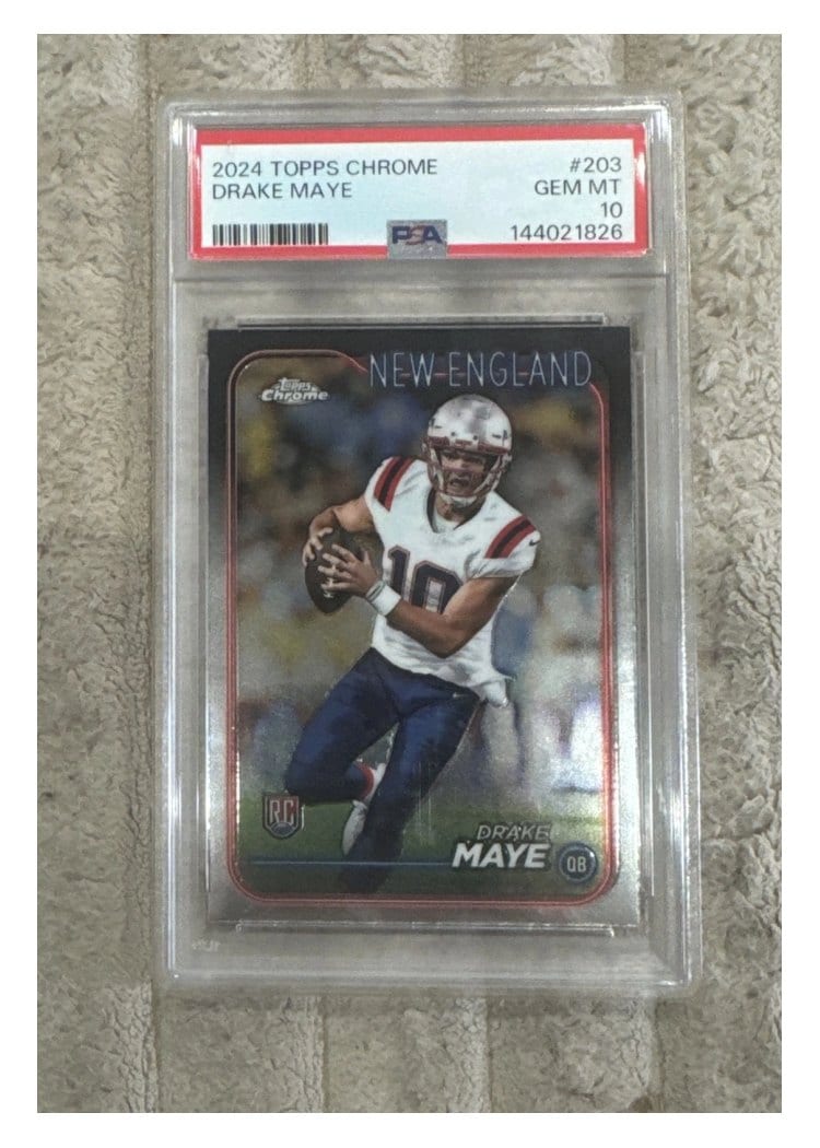2024 Topps Chrome Base Set Drake Maye #203 card