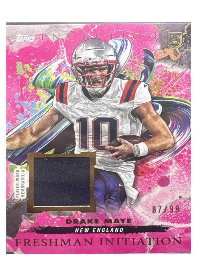 2024 Topps Inception Freshman Initiation Relics Drake Maye #FI-11 card