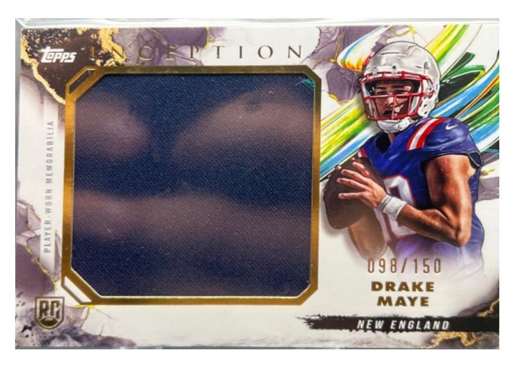 2024 Topps Inception Rookie Jumbo Relics Drake Maye #RJR-DM card