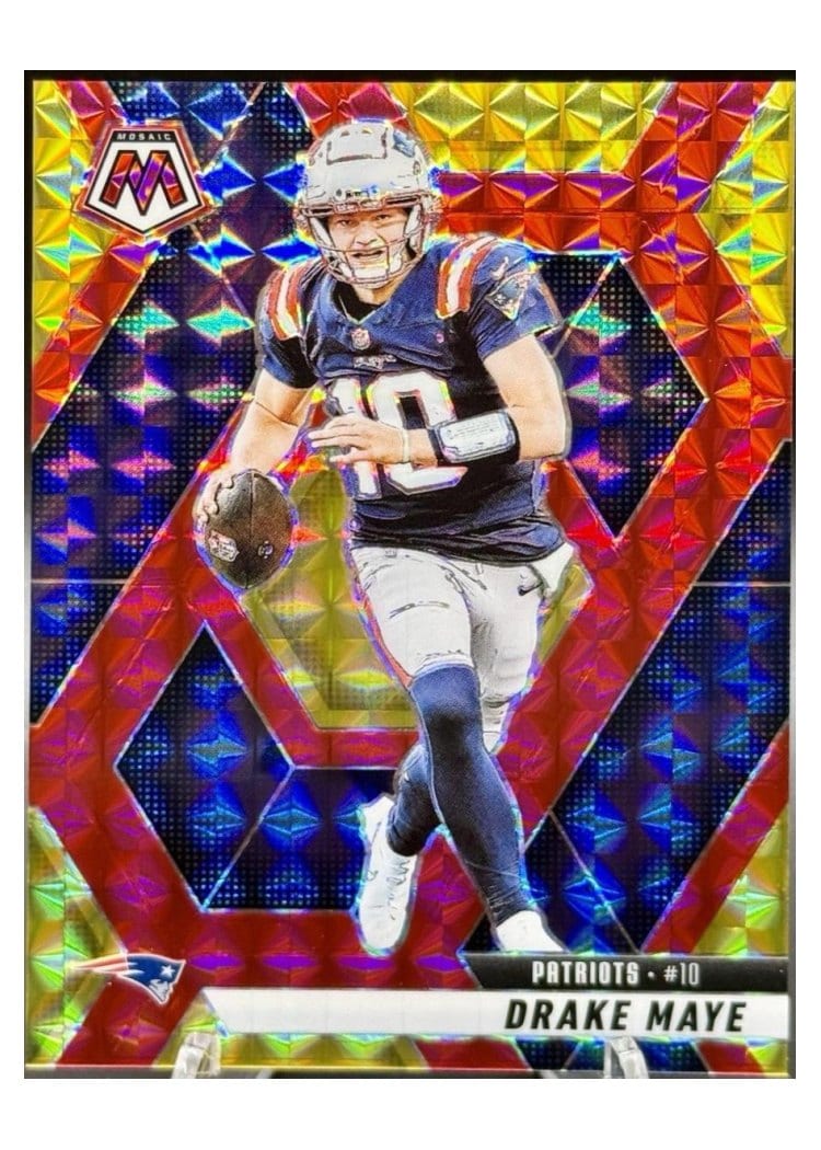 2025 Panini Mosaic Drake Maye #28 card
