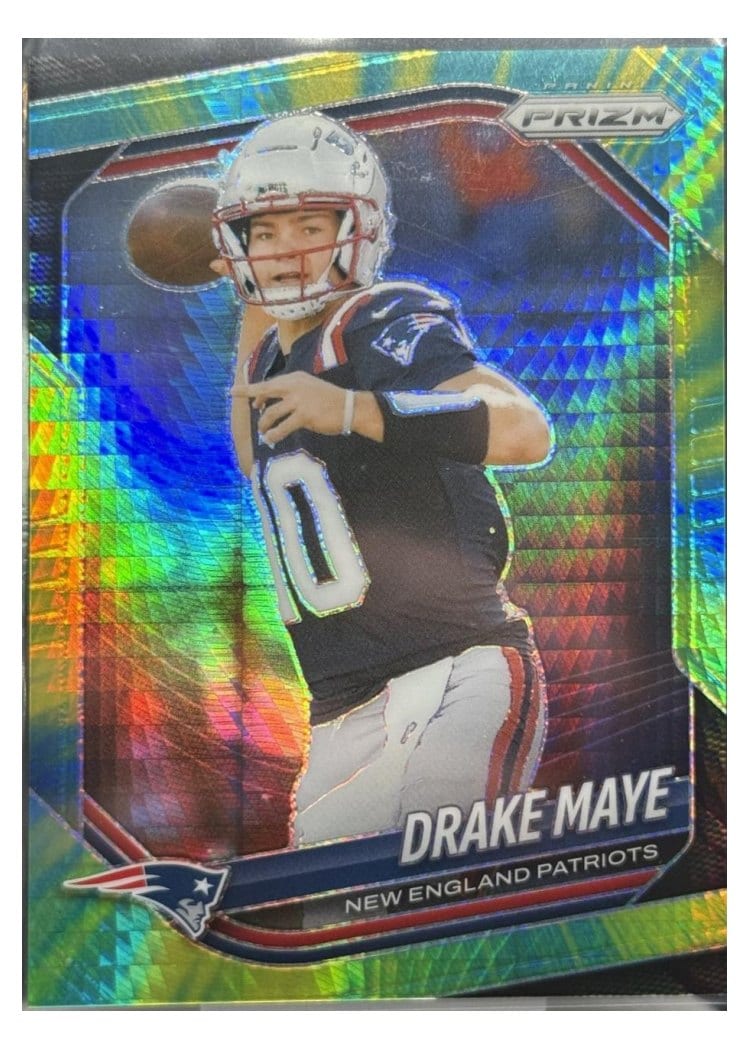 2025 Panini Prizm Drake Maye Hyper #165 card