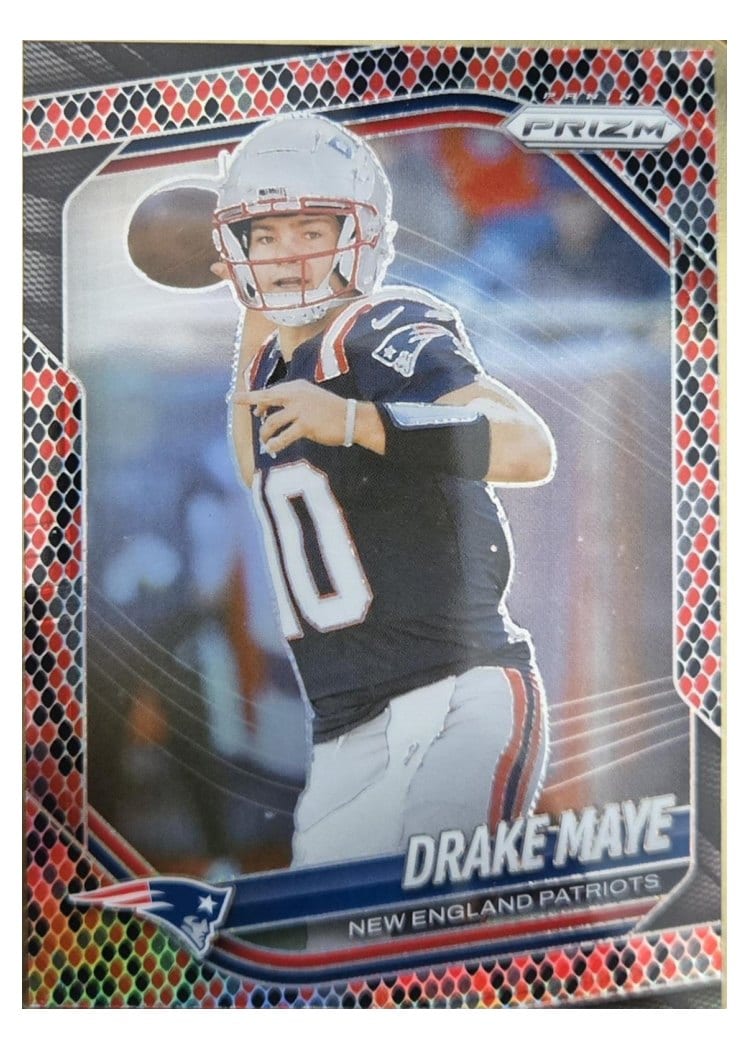 2025 Panini Prizm Drake Maye Snakeskin #165 card