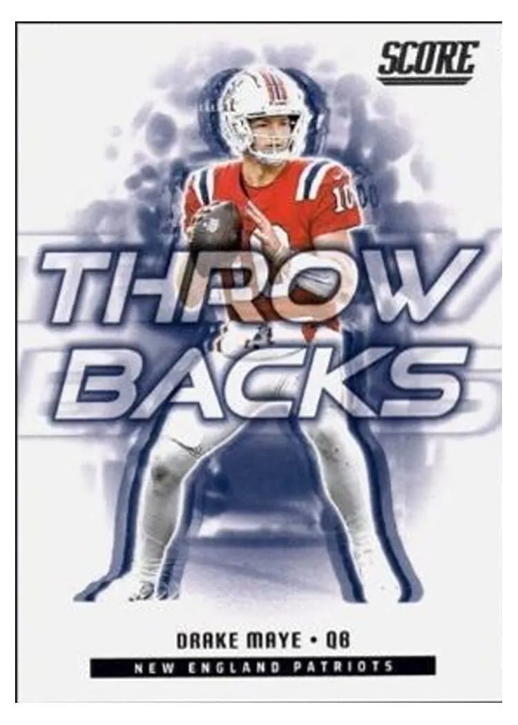 2025 Score Throwbacks Drake Maye #3 card