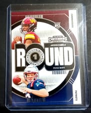 2024 Panini Contenders Round Numbers Drake Maye / Jayden Daniels #1 card