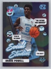 2024-25 Bowman University Chrome Social Studies Drake Powell #SS-19 card