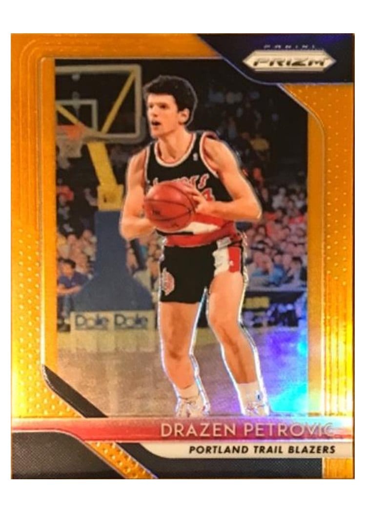 2018-19 Panini Prizm Base Set Drazen Petrovic Orange Prizm #275 card