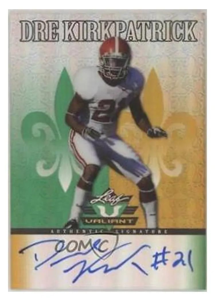 2012 Leaf Valiant Dre Kirkpatrick #DK1 card