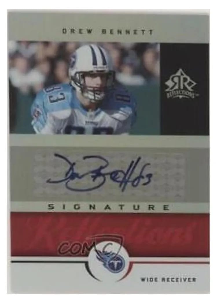 2005 Upper Deck Reflections Signatures Drew Bennett Gold #SR-DB card