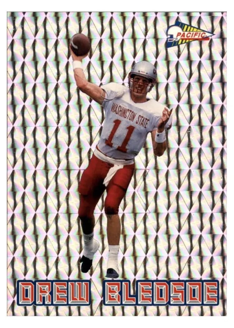 1993 Pacific Prism Insert Drew Bledsoe Silver Prism #3 card