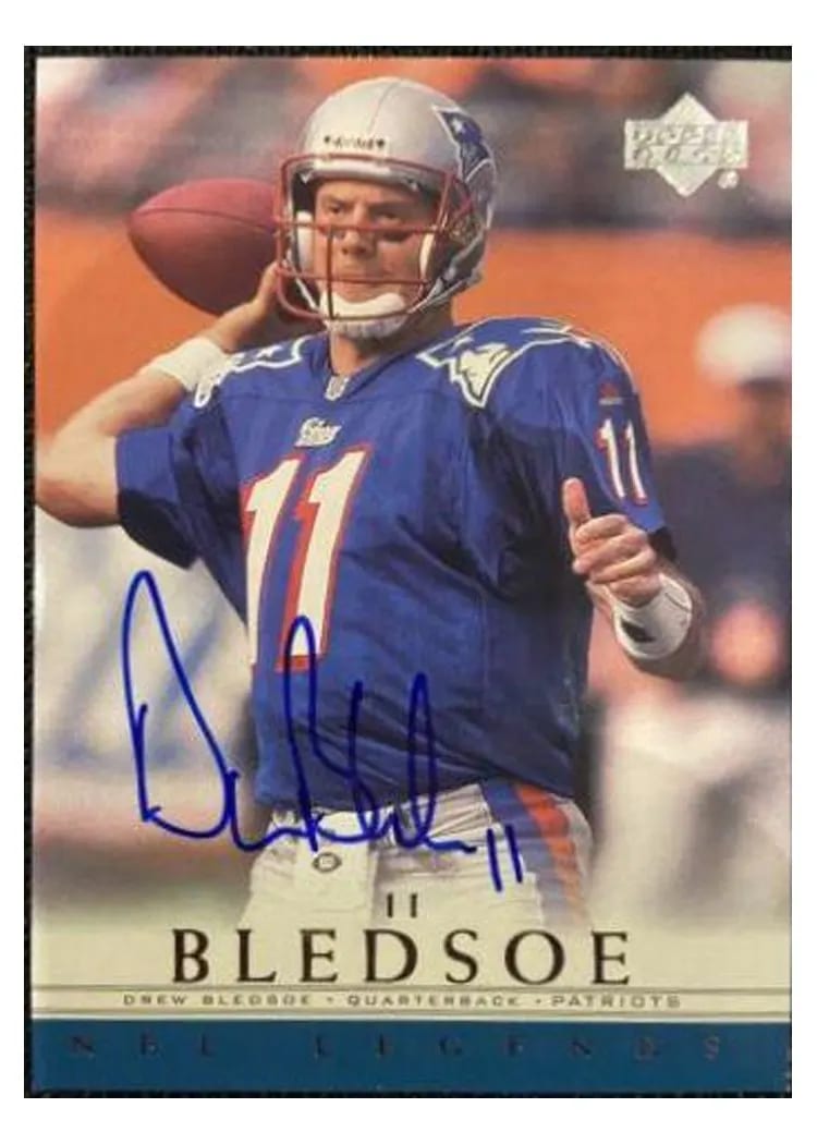 2000 Upper Deck Legends Autographs Drew Bledsoe card