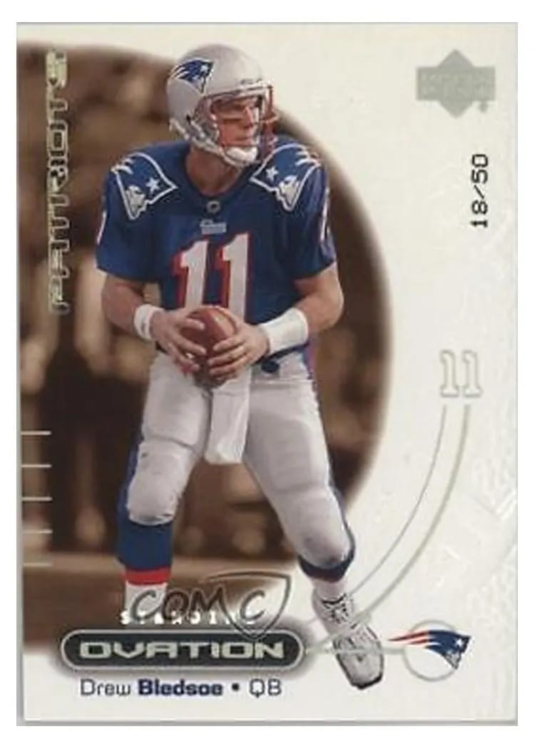 2000 Upper Deck Ovation Drew Bledsoe Standing Ovation #33 card